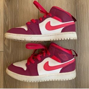 Nike Air Jordan 1 Mid True Berry Sneakers Size 13 C